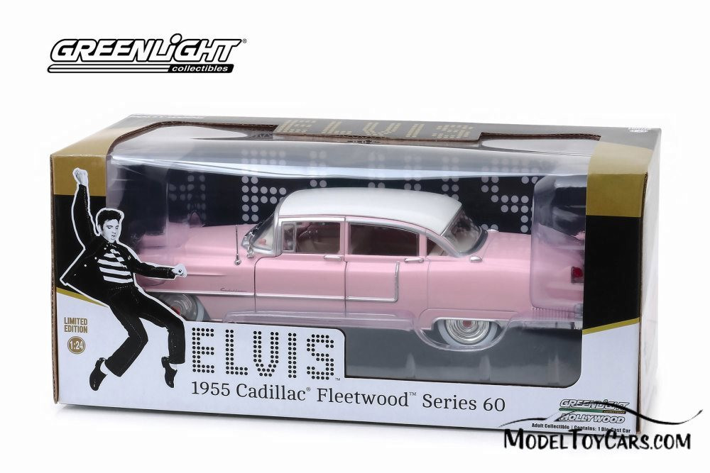 1955 Cadillac Fleetwood Series 60, Pink - Greenlight 84092 - 1/24 Scale Diecast Model Toy Car