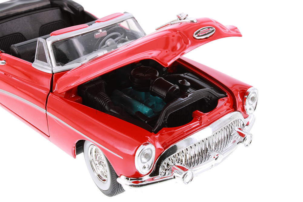 1953 Buick Skylark Closed Convertible, Red - Welly 24027C/H/4D - 1/24 Scale Diecast Model Toy Car