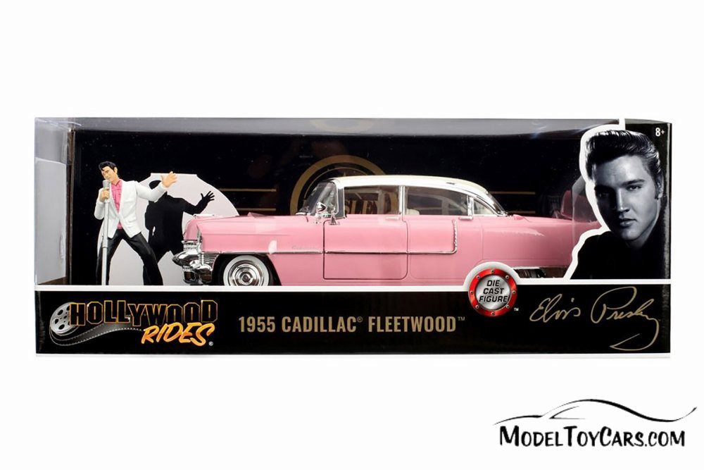 1955 Cadillac Fleetwood Series 60  with Elvis Pink -  31007 - 1/24 scale Diecast Model Toy Car