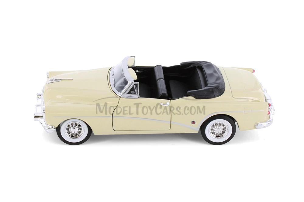 1953 Buick Skylark Open Convertible, White - Welly 24027CWWT - 1/24 scale Diecast Model Toy Car