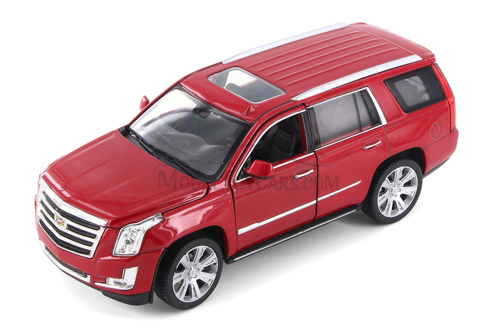 2017 Cadillac Escalade, Red - Welly 24084/4D - 1/24 Scale Diecast Model Toy Car