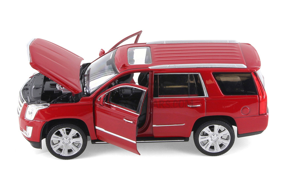 2017 Cadillac Escalade, Red - Welly 24084/4D - 1/24 Scale Diecast Model Toy Car