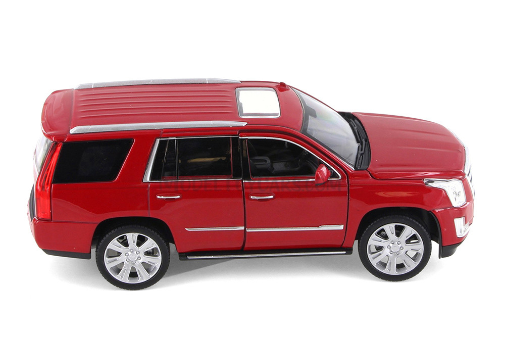 2017 Cadillac Escalade, Red - Welly 24084/4D - 1/24 Scale Diecast Model Toy Car