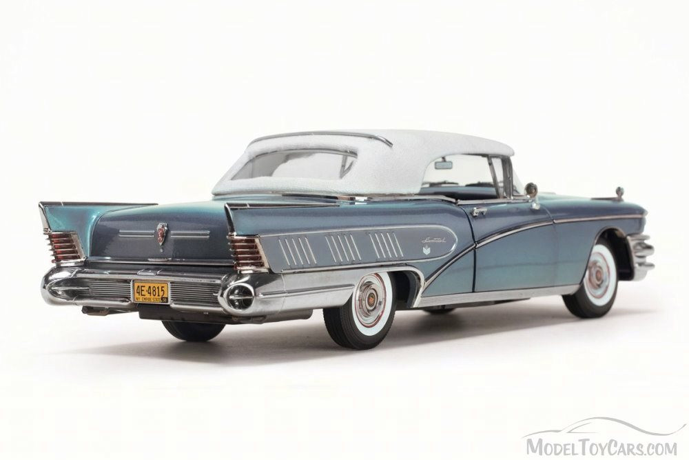 1958 Buick Limited Closed Convertible, Blue Mist - Sun Star 4815 - 1/18 Scale Diecast Model Toy Car