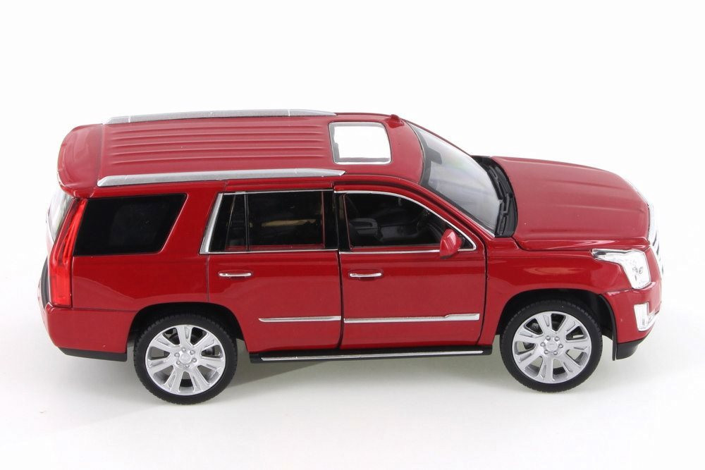 2017 Cadillac Escalade, Red - Welly 24084WR - 1/24 Scale Diecast Model Toy Car