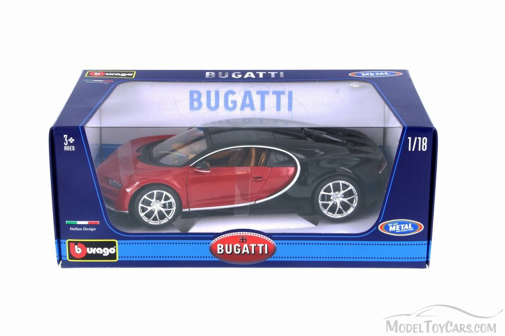 Bugatti Chiron in 1:18 scale Black/Red, the collectible replica for car  enthusiasts – bburago-shop