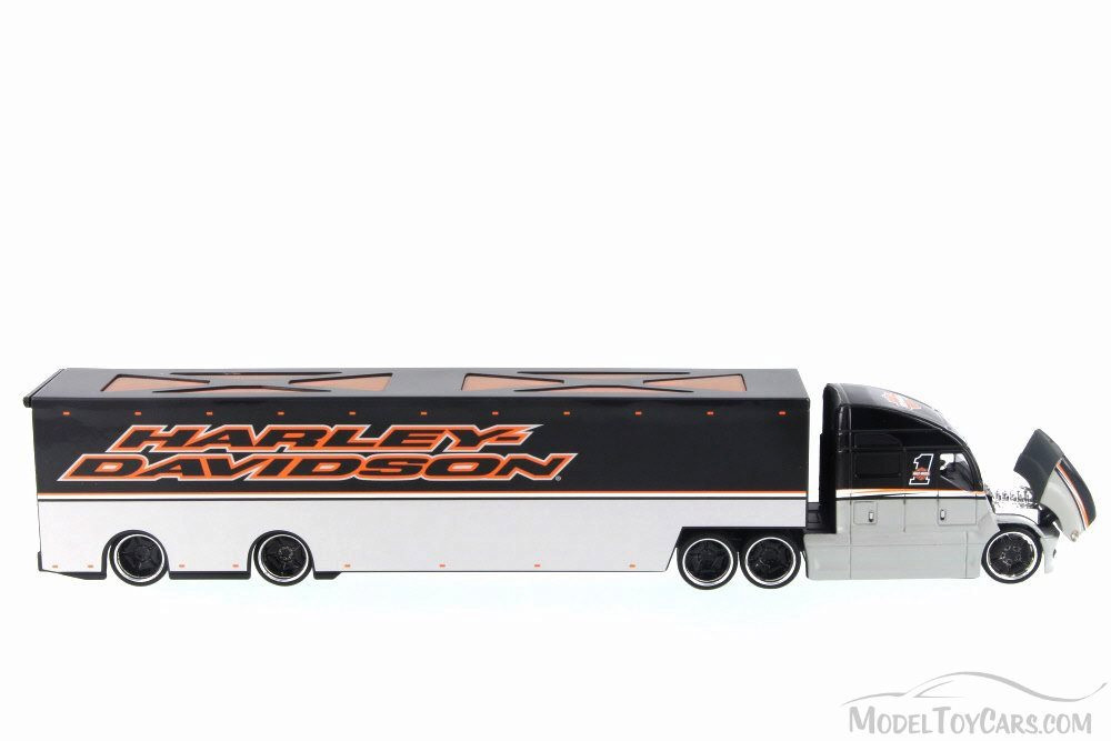 Harley Davidson Long Haulers, Gray - Maisto 11516 - 1/64 Scale Diecast Model Toy Car