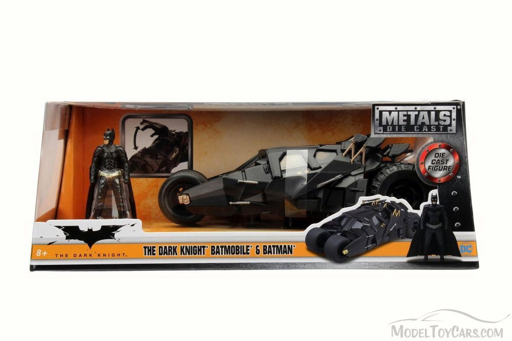 2008 The Dark Knight Batmobile w/ Batman Figure, Black