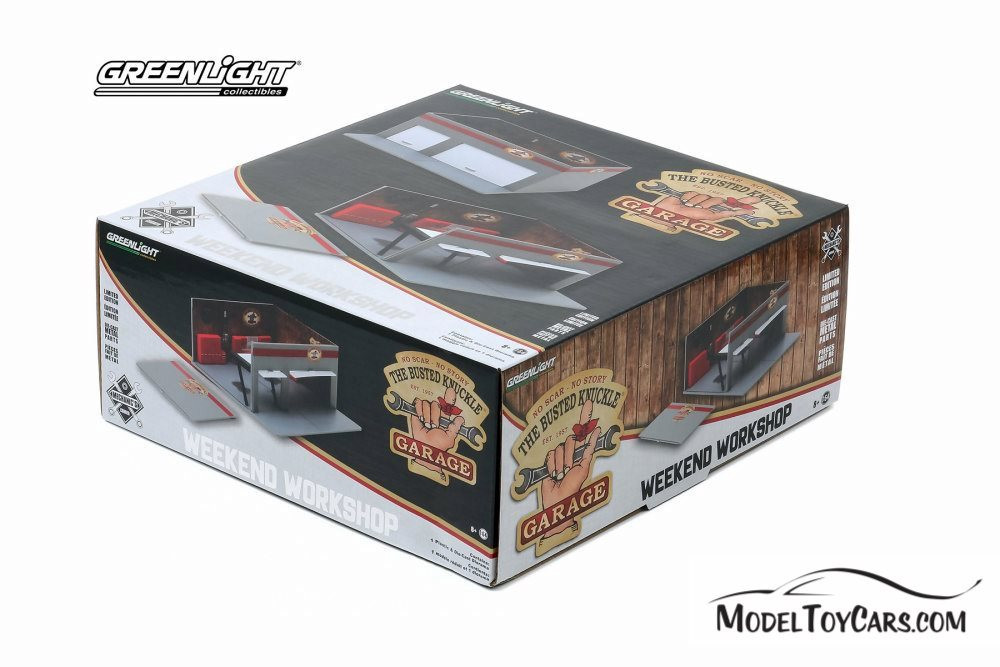 Weekend Workshop Busted Knuckle Garage, Gray - Greenlight 57061