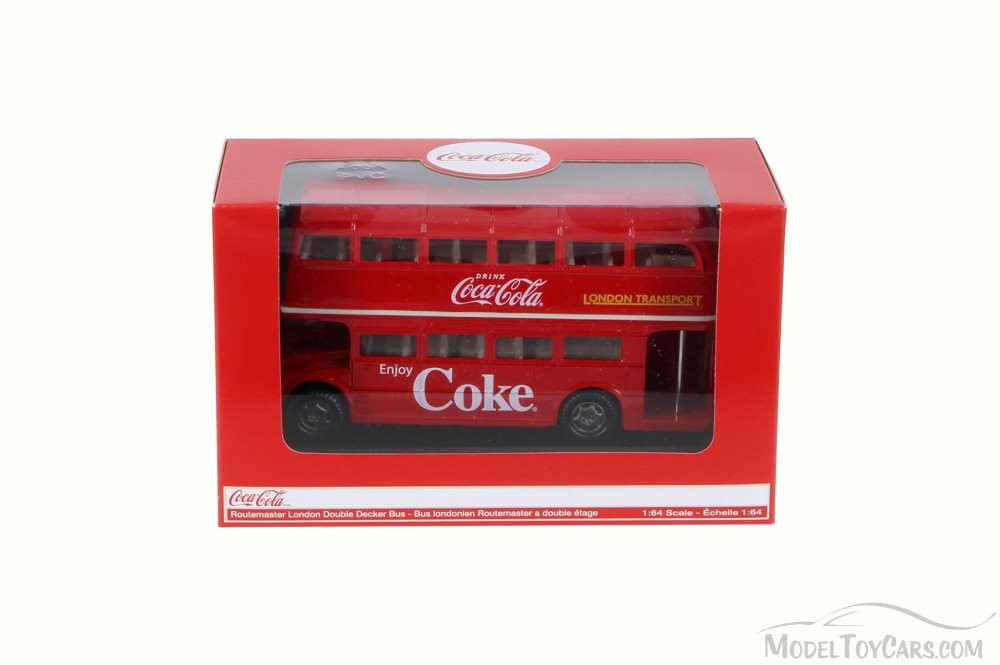 Coke Routemaster London Dbl Decker Bus, 434617 - 1/64 Scale Diecast Model Toy Car