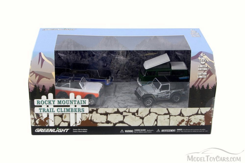 Motor World Diorama Rocky Mountain Trail Climb Set, Asstd - Greenlight 58038 - 1/64 Scale Diecast Model Diorama