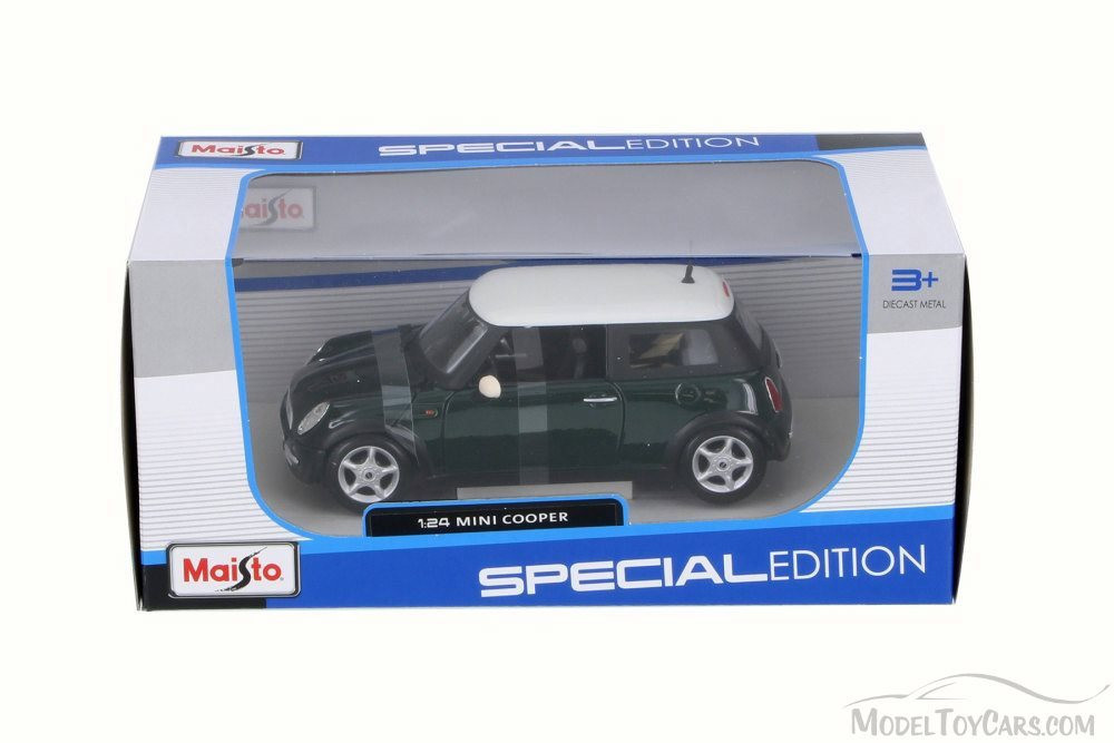 Mini Cooper Hard Top, Green - Maisto 31219 - 1/24 Scale Diecast Model Toy Car