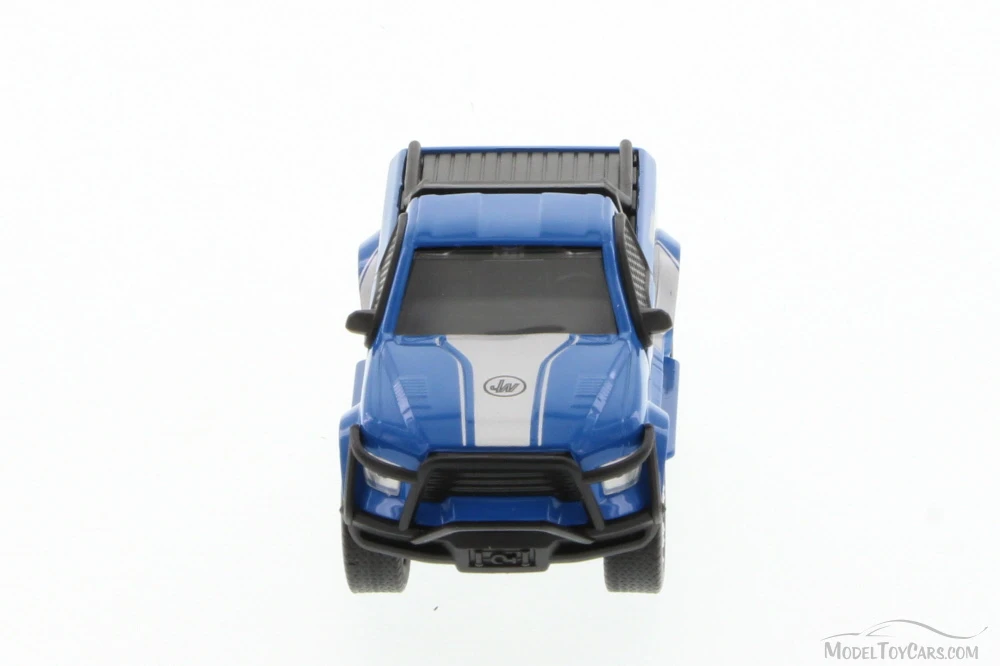 Jurassic World Rescue Truck, Blue with White Stripes - JADA 97078 - 1/43 Scale Diecast Model Toy Car