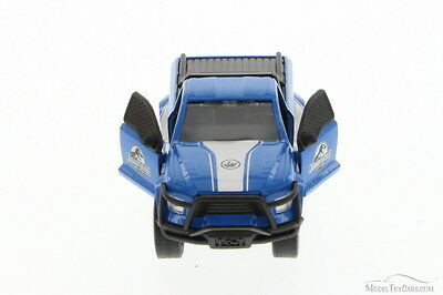 Jurassic World Rescue Truck, Blue with White Stripes - JADA 97078 - 1/43 Scale Diecast Model Toy Car
