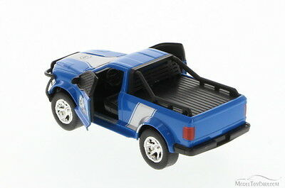 Jurassic World Rescue Truck, Blue with White Stripes - JADA 97078 - 1/43 Scale Diecast Model Toy Car