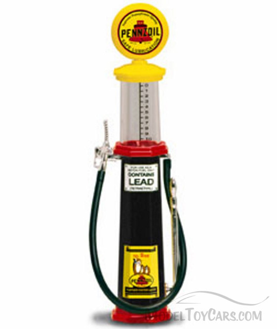 Cylinder Gas Pump Pennzoil, Black - Yatming 98792 - 1/18 scale diecast model