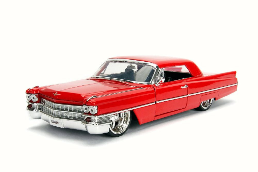 1963 Cadillac, Red - JADA 99550WA1 - 1/24 Scale Diecast Model Toy Car