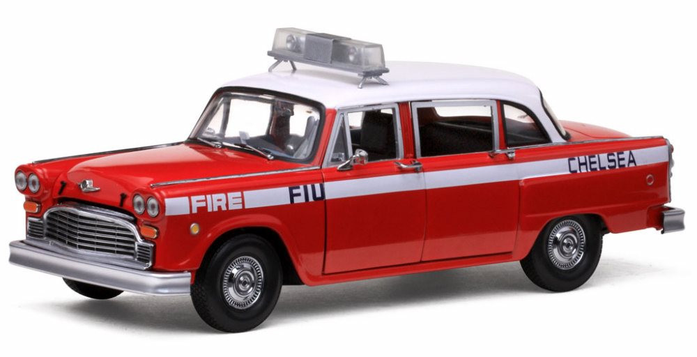 1981 Checker Chelsea Fire Engine, Red - Sun Star 2508 - 1/18 Scale Diecast Model Toy Car