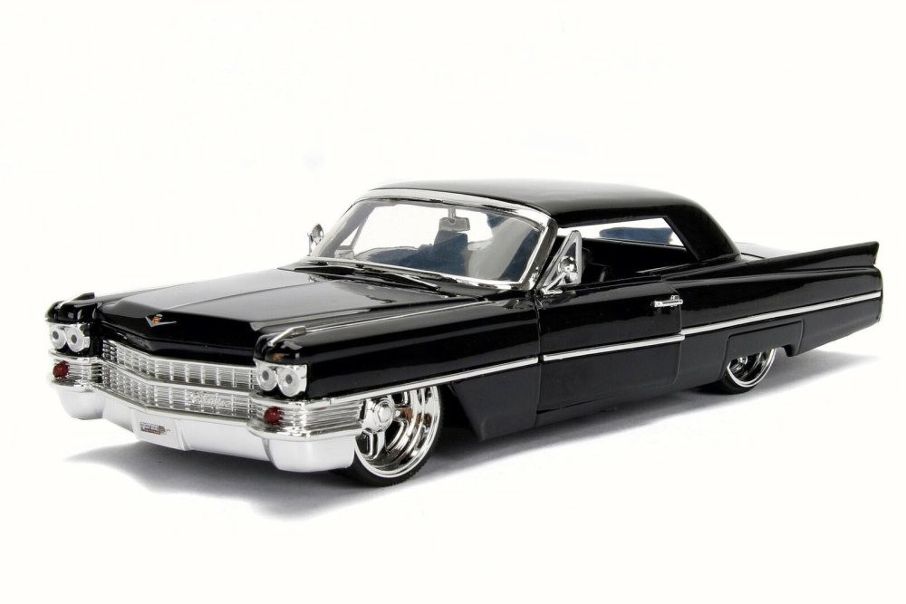 1963 Cadillac, Black - JADA 99552DP1 - 1/24 Scale Diecast Model Toy Car