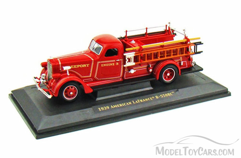 1939 American LaFrance B-550RC Fire Engine Freeport, Red - Yatming 43007 - 1/43 Scale Diecast Car