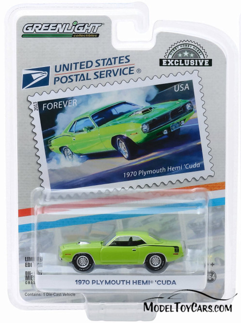 1970 Plymouth HEMI Cuda, United States Postal svc 2013 30069/48 - 1/64 scale Diecast Model Toy Car