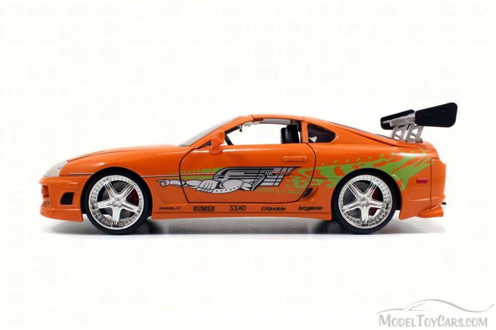 Brian's Toyota Supra Open Top, Orange - JADA 97168 - 1/24 Scale Diecast Model Toy Car