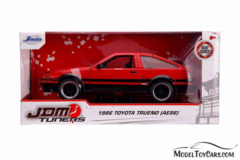 1986 Toyota Trueno AE86 Hardtop, Glossy Red with Black - Jada
