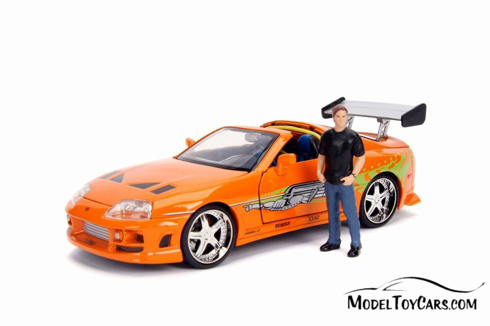 Toyota Supra with Brian Figure, Fast & Furious - Jada 30738 - 1/24 Scale  Diecast Model Toy Car