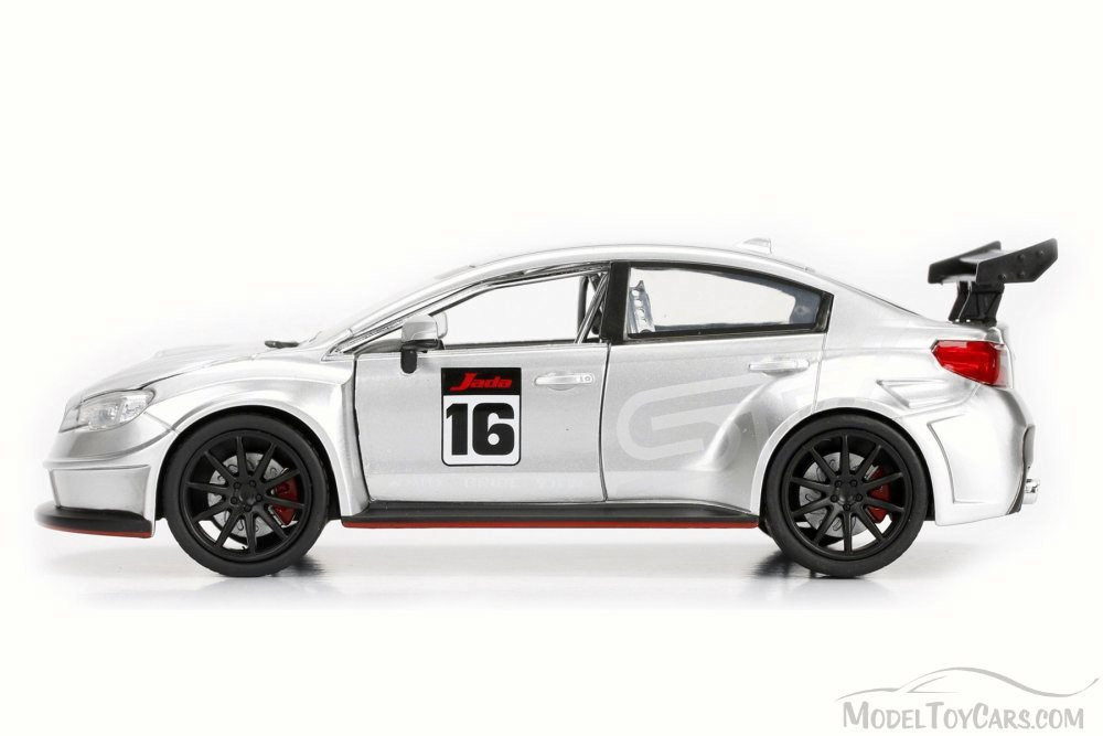 2016 Subaru WRX STI Widebody, Silver - Jada 99093DP1 - 1/24 Scale Diecast Model Toy Car