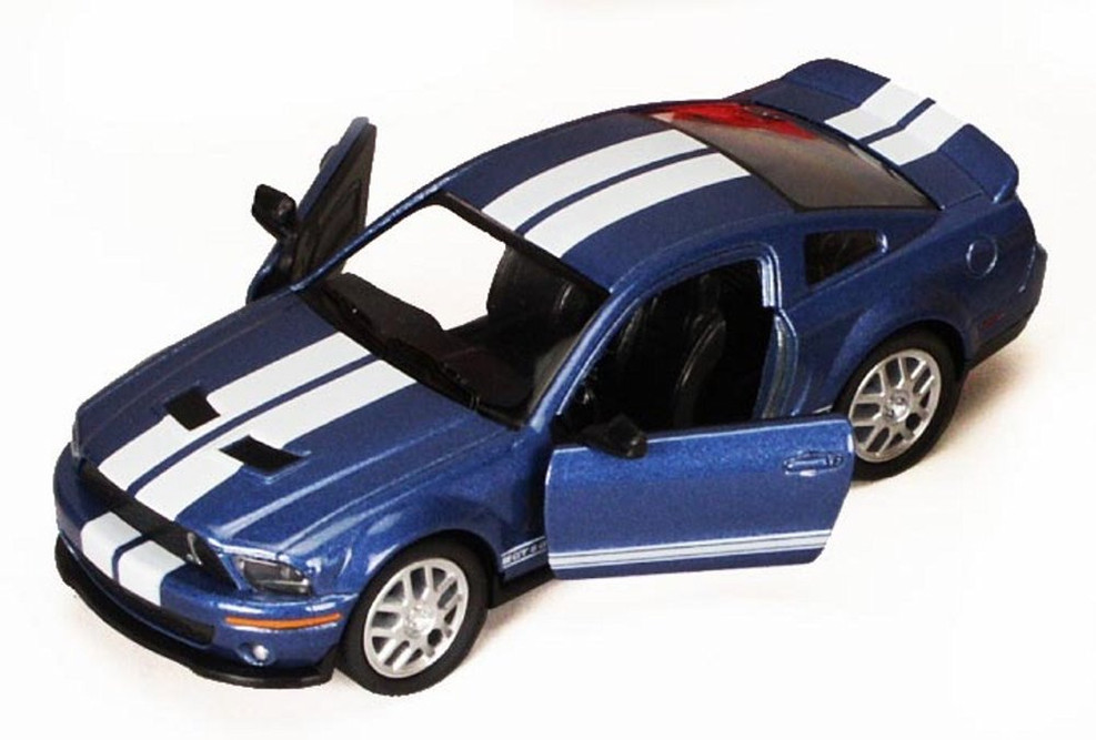 2007 Shelby GT500, Blue - Kinsmart 5310D - 1/38 scale Diecast Model Toy Car (Brand New, but NOT IN BOX)