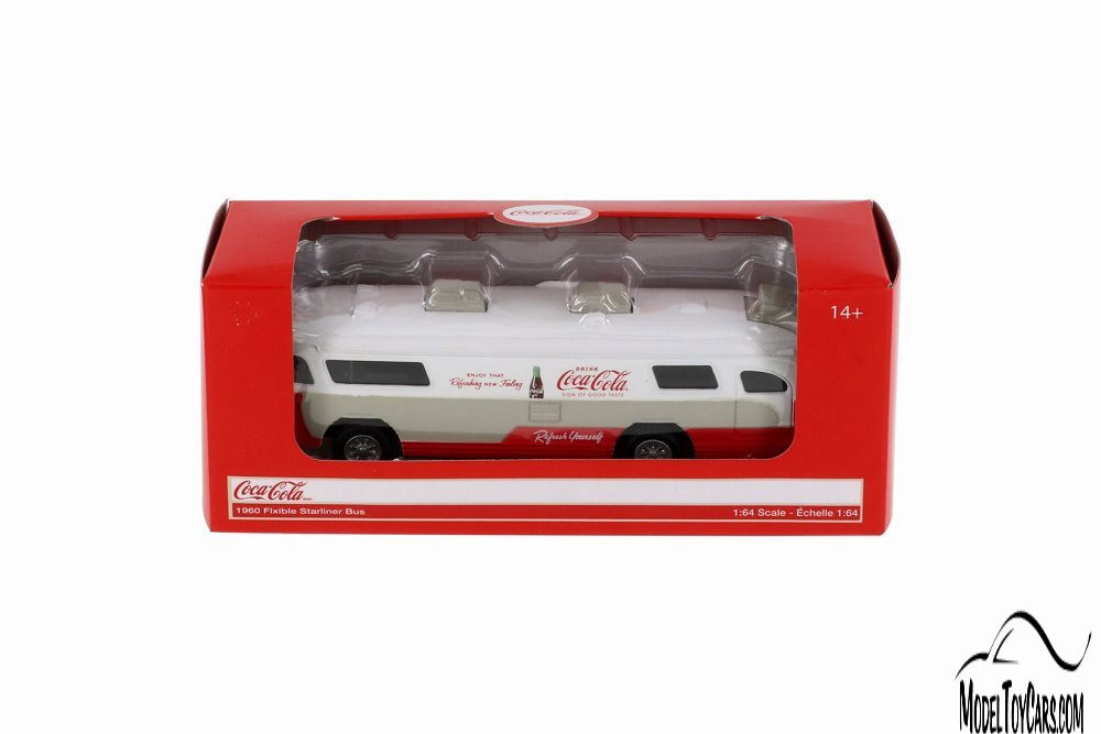 Coca-Cola MotorCity Classics 1:64 Scale Flxible Starliner Bus Diecast Model