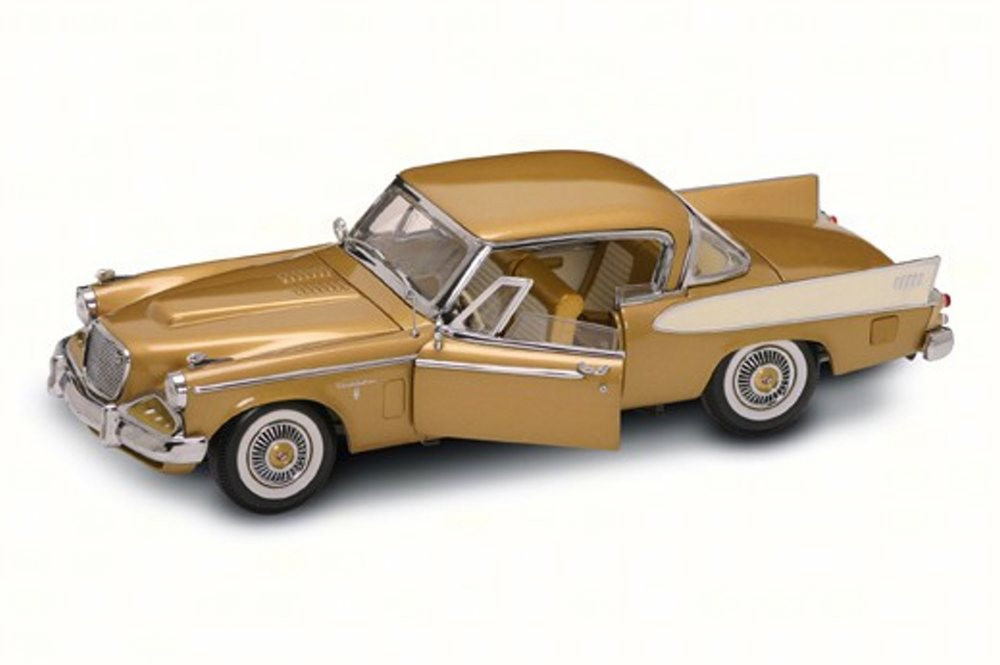 ロードシグネチャー 1/18 1958 スチュードベーカー・ゴールデン・ホーク 1958 Studebaker Golden Hawk, Gold - Road Signature 20018G - 1/18