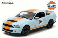 2012 Shelby GT-500 Gulf Oil #08, Light Blue w/ Orange Stripes - Greenlight 12990 - 1/18 Scale Diecast Model Toy Car