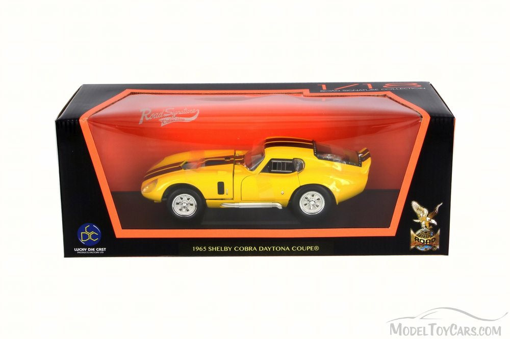 1965 Shelby Cobra Daytona Coupe, Yellow w/ Stripes - Road