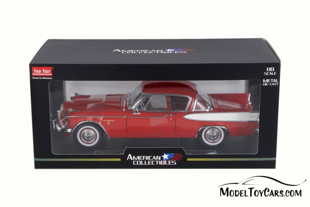 1957 Studebaker Golden Hawk, Apache Red - Sun Star 6153 - 1/18 Scale Diecast Model Toy Car