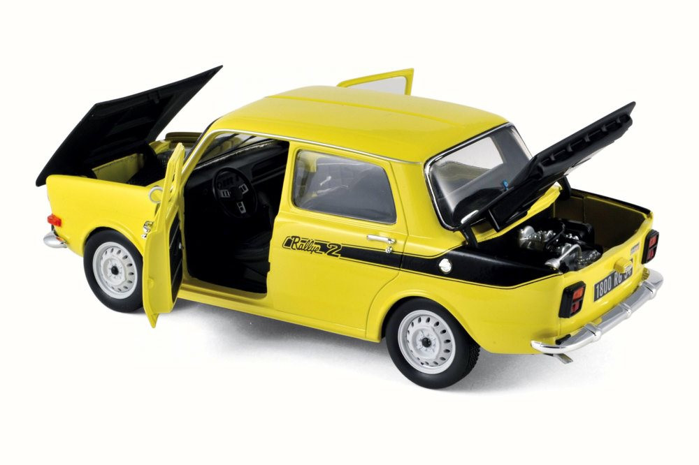 1976 Simca 1000 Rally 2, Maya Yellow - Norev 185708 - 1/18 Scale Diecast Model Toy Car