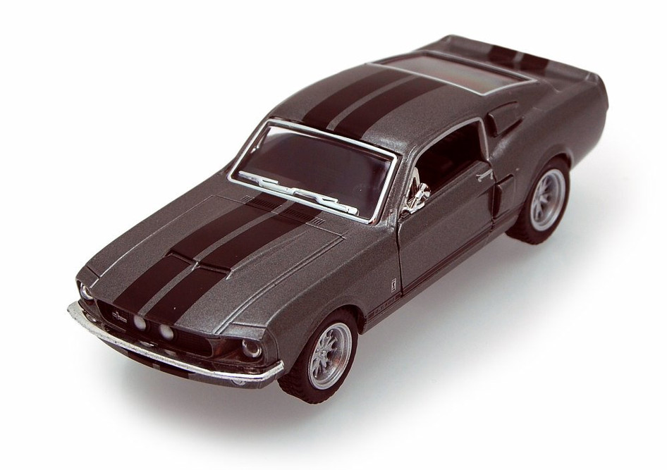 1967 Shelby GT500, Gray - Kinsmart 5372D - 1/38 scale Diecast Model Toy Car (Brand New, but NOT IN BOX)