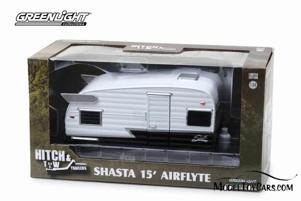 Shasta 15' Airflyte, Black and white - Greenlight 18440B/12 - 1/24