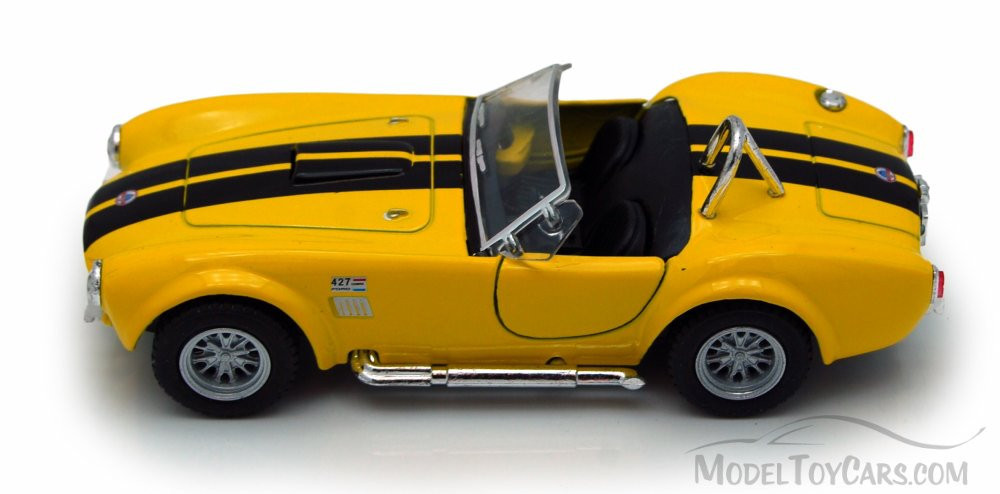 1965 Shelby Cobra 427 S/C Convertible, Yellow - Kinsmart 5322 - 1/32 Diecast Car (New, but NO BOX)