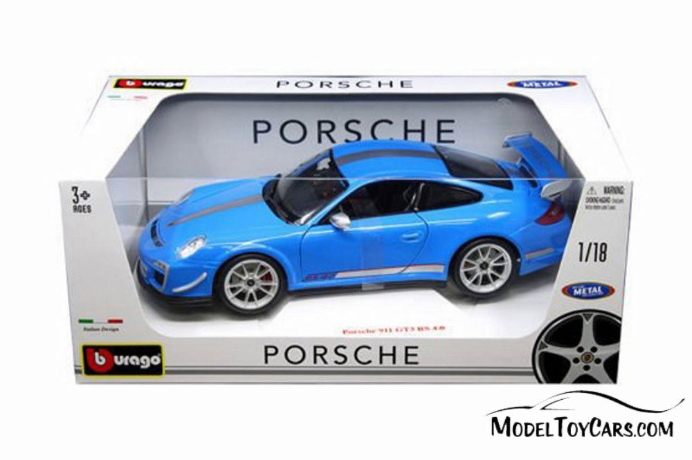 Porche 911 GT3 RS 4.0, Blue - Bburago 11036BU - 1/18 Scale Diecast