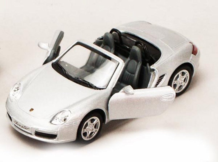 Porsche Boxster S Convertible, Silver - Kinsmart 5302D - 1/34
