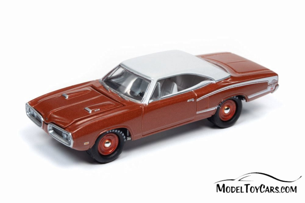 1970 Dodge Coronet Super Bee and Union 76 Interior Gas Station Facade, Red - Round 2 JLDR007/24 - 1/64 scale Diecast Model Toy Car