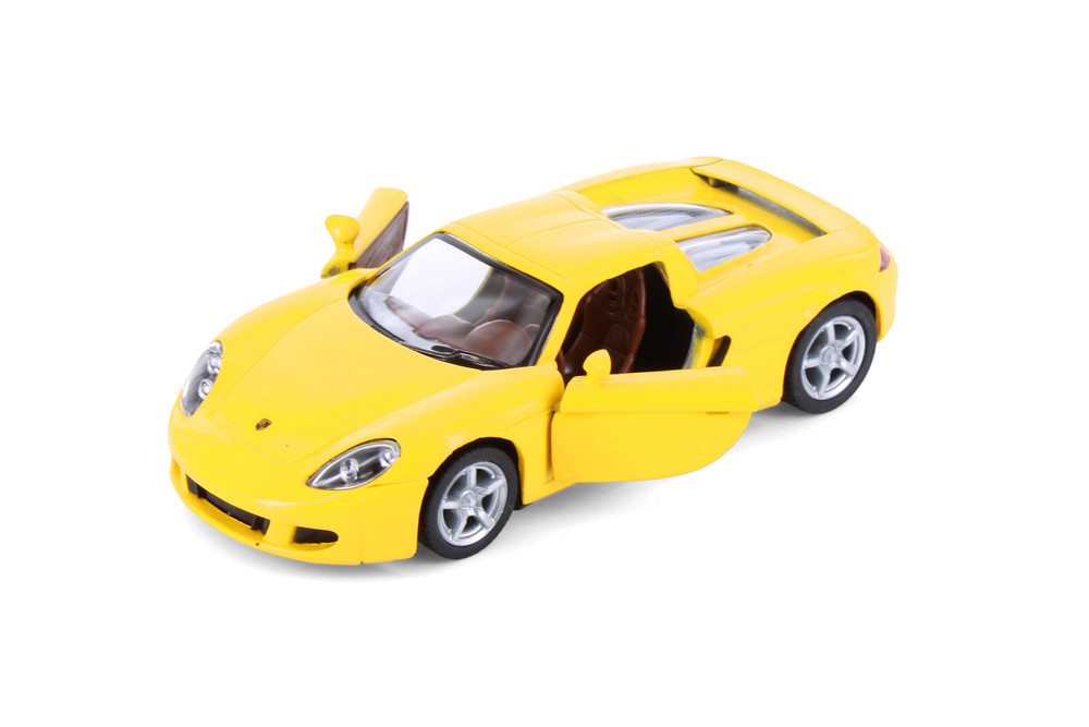 Porsche Carrera GT, Yellow - Kinsmart 5081D - 1/36 scale Diecast