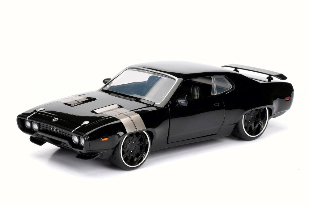 Dom's Plymouth GTX, Black - Jada 98292 - 1/24 Scale Diecast Model