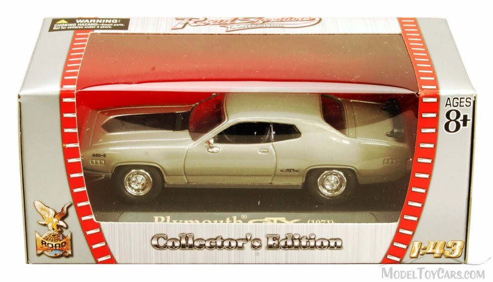 1971 Plymouth GTX, Silver - Road Signature 94218 - 1/43 Scale