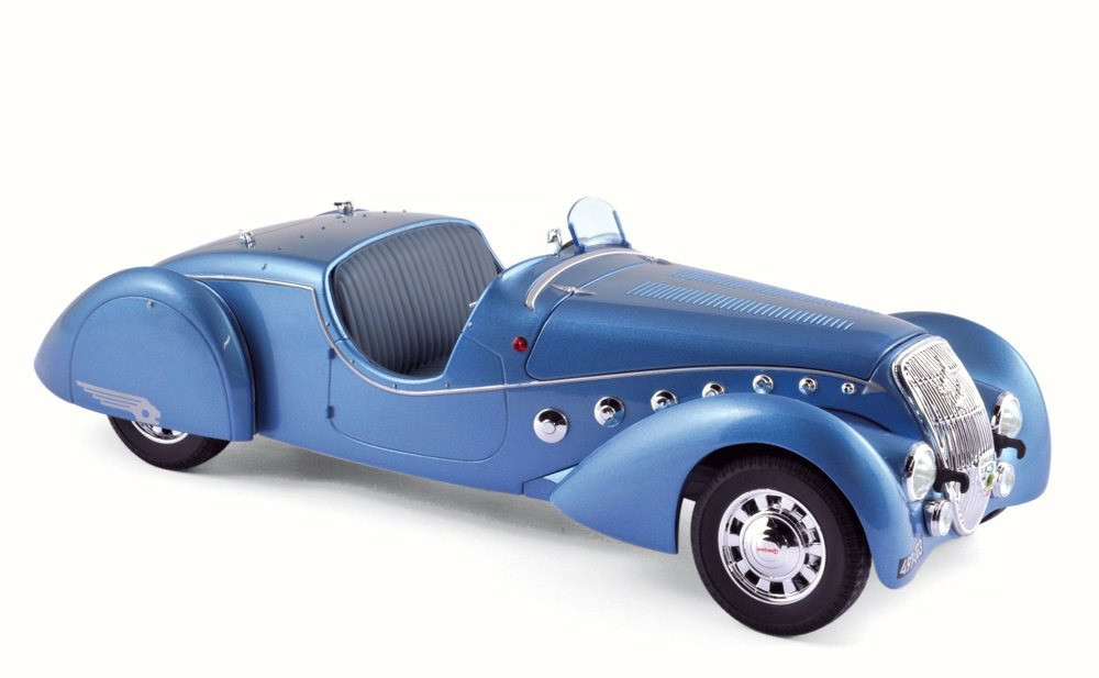 1937 Peugeot 302 Darl's Mat Roadster, Blue Metallic - Norev 184821