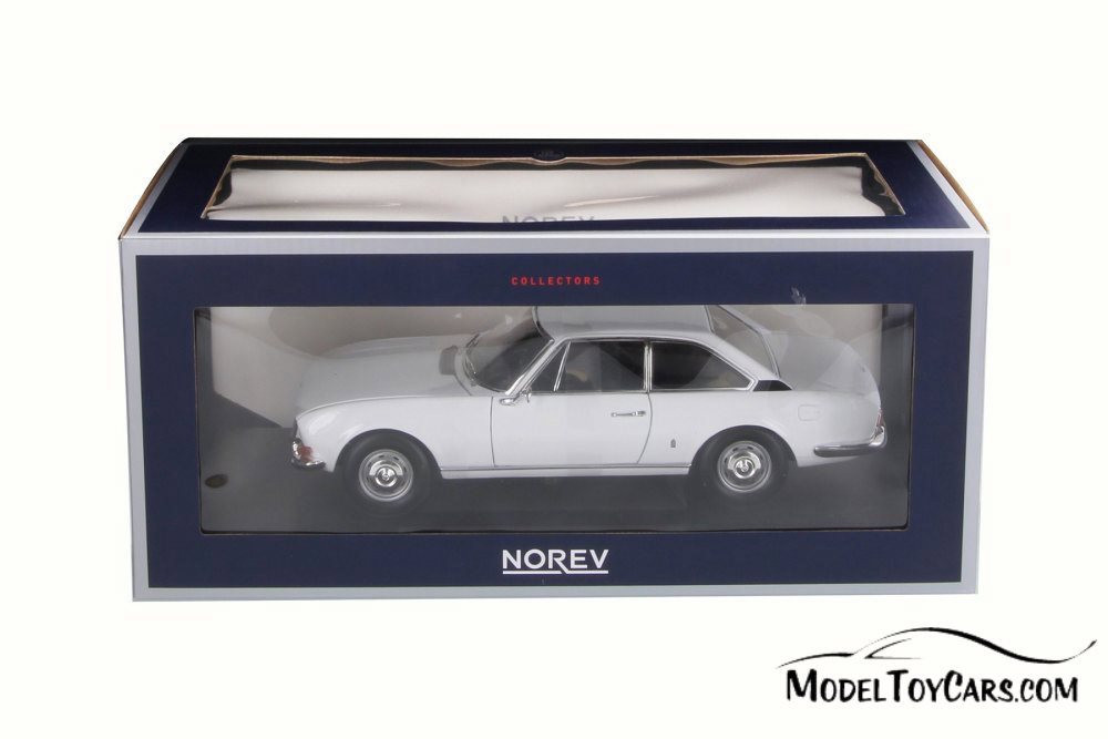 1969 Peugeot 504 Coupe, White - Norev 184825 - 1/18 Scale Diecast Model Toy Car