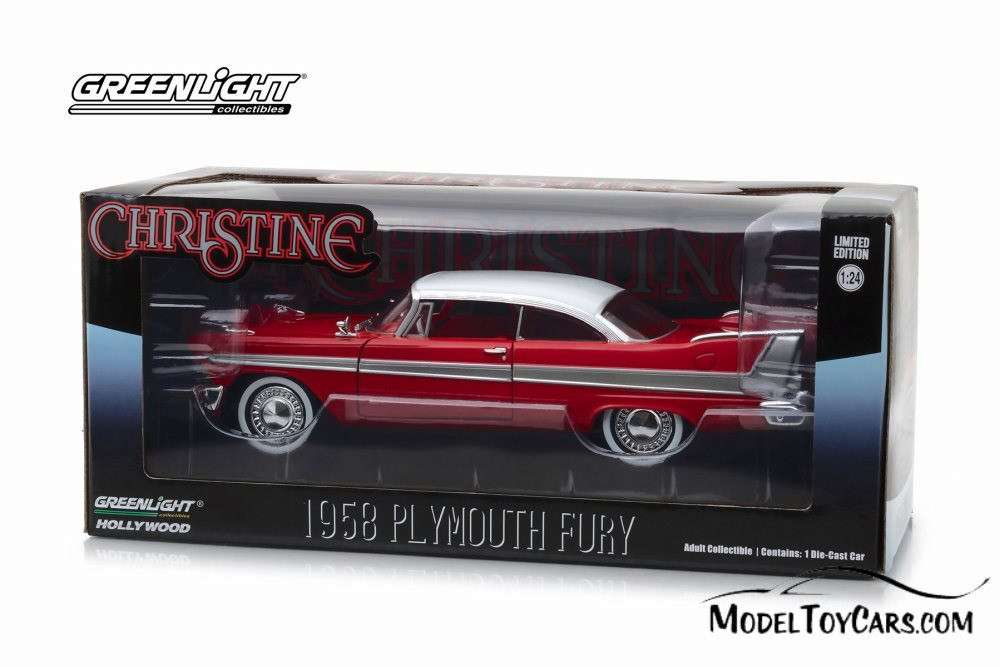 1958 Plymouth Fury, Christine - Greenlight 84071 - 1/24 Scale Diecast Model Toy Car