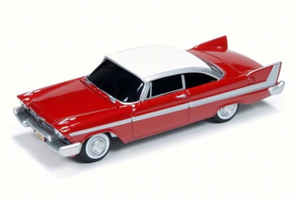 1958 Christine Plymouth Fury, Red w/ White - Auto World AWSS6401 - 1/64 Scale Diecast Model Toy Car