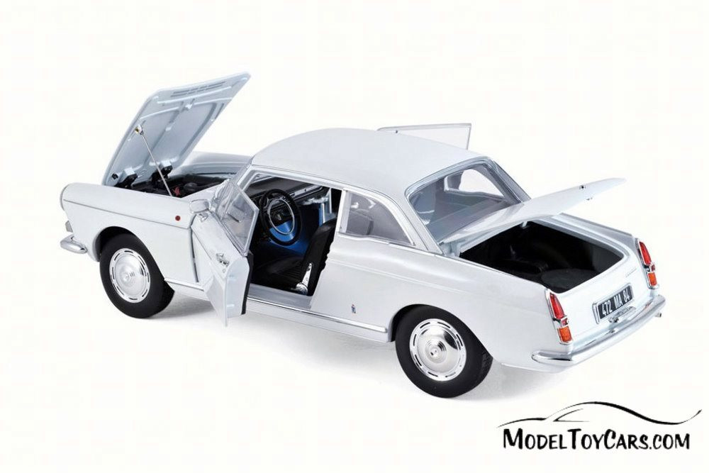 1967 Peugeot 404 Coupe, White - Norev 184831 - 1/18 Scale Diecast Model Toy  Car